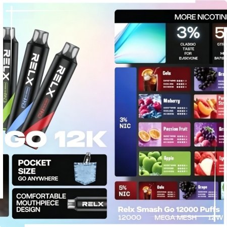 Relx Smash Go 12000 Puffs 一次性電子煙 Relx Smash Go 12000 Puffs 一次性電子煙:圖片 1