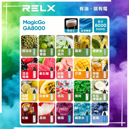 悅刻RELX GA 8000Puffs一次性電子煙 悅刻RELX GA 8000Puffs一次性電子煙:圖片 1